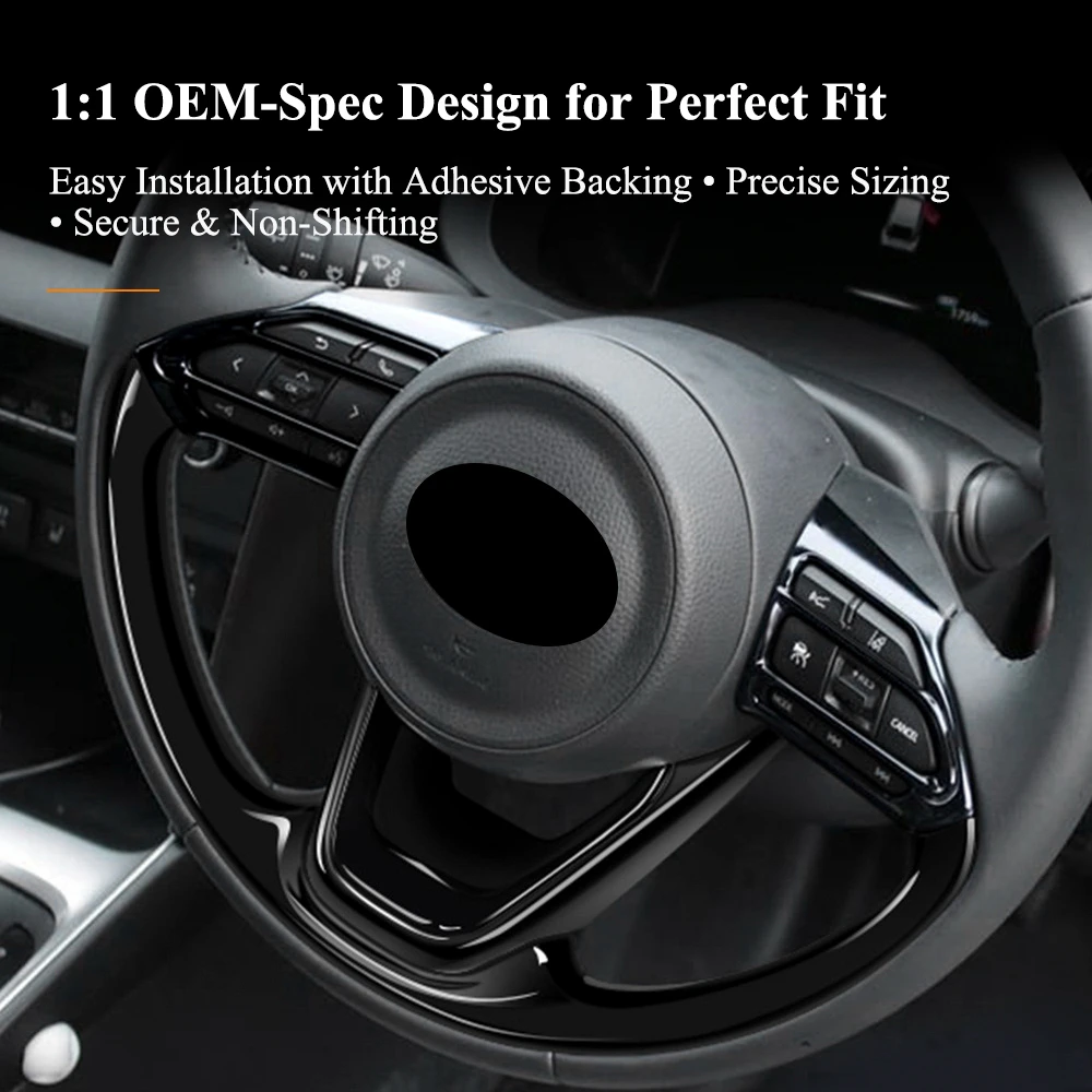 For Toyota Yaris /yaris Cross 2020 2021 2023 Carbon Fiber Steering Wheel Frame Trim Decorative Sticker Car Styling Accessories 2