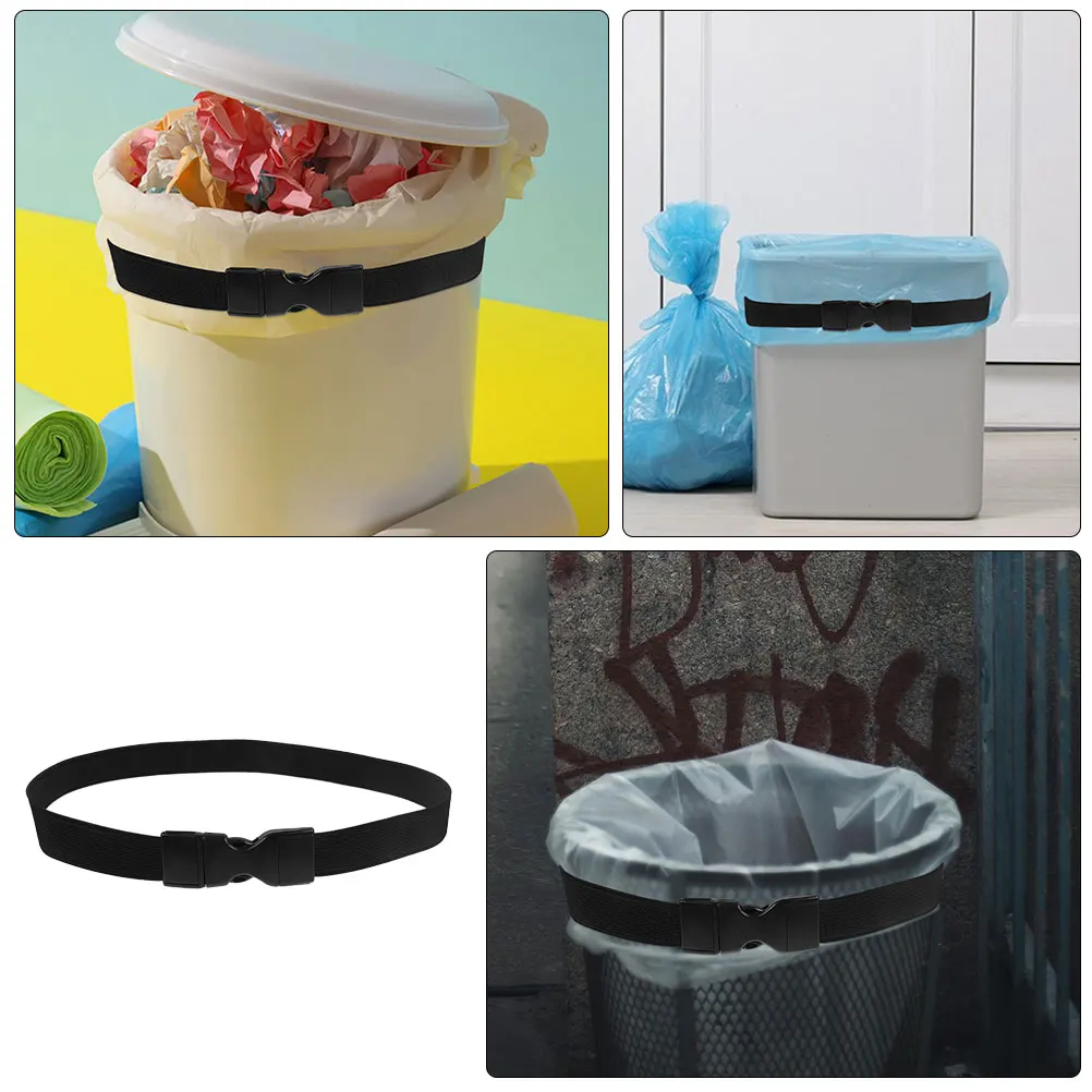 

5pcs Can Fixing Bands Adjustable Garbage Bin Bands Elastic Trash Bag Holders For Home Office Hotel Use Lightweight Compact