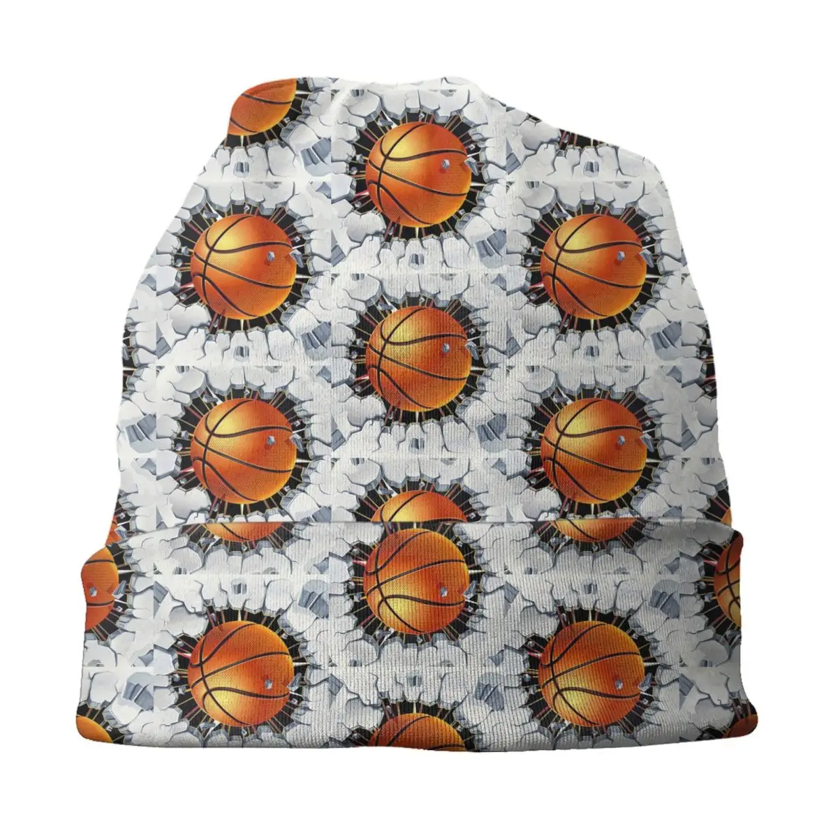 Basketball Bonnet Hats Fashion Knitted Hat For Women Men Autumn Winter Warm Physical culture Dots Round Skullies Beanies Caps