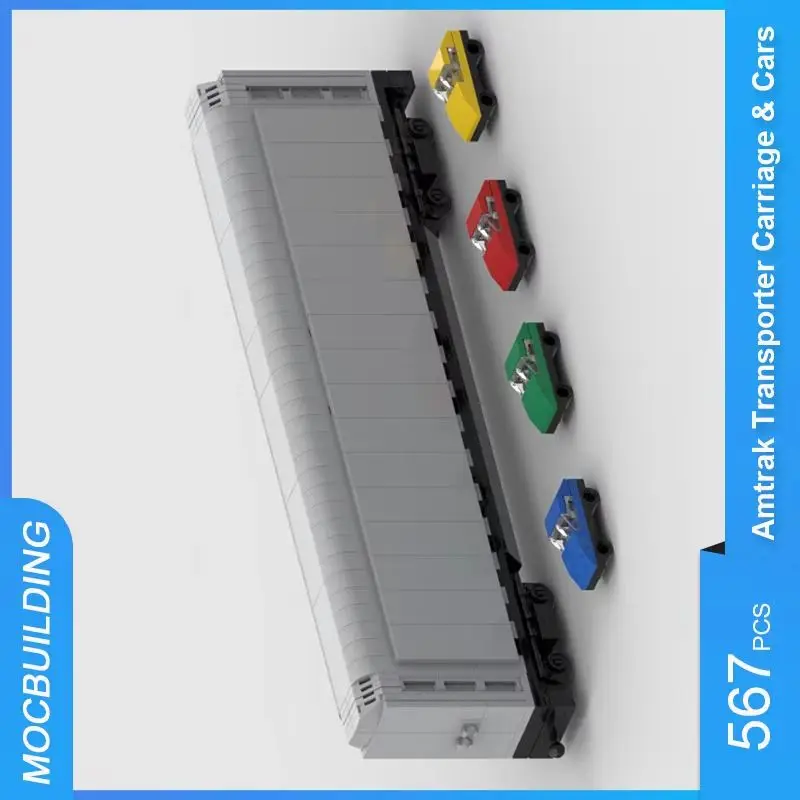 

Autorack Car Transporter Carriage & CarsMOC Building Blocks 4 Studs Wide Model Assemble Bricks Transportation Toys Gifts 567PCS