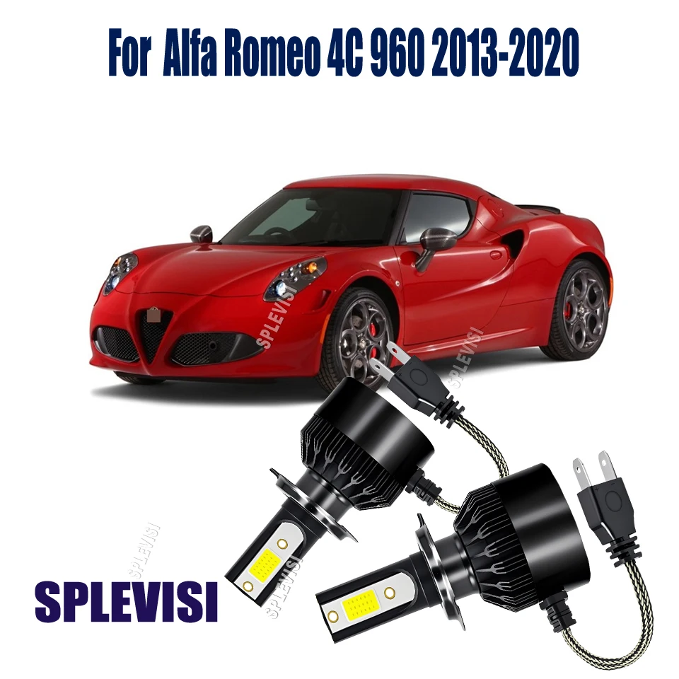 

H7 499 LED White Headlight Headlamp Bulbs Waterproof Protection For Alfa Romeo 4C 960 2013 2014 2015 2016 2017 2018 2019 2020