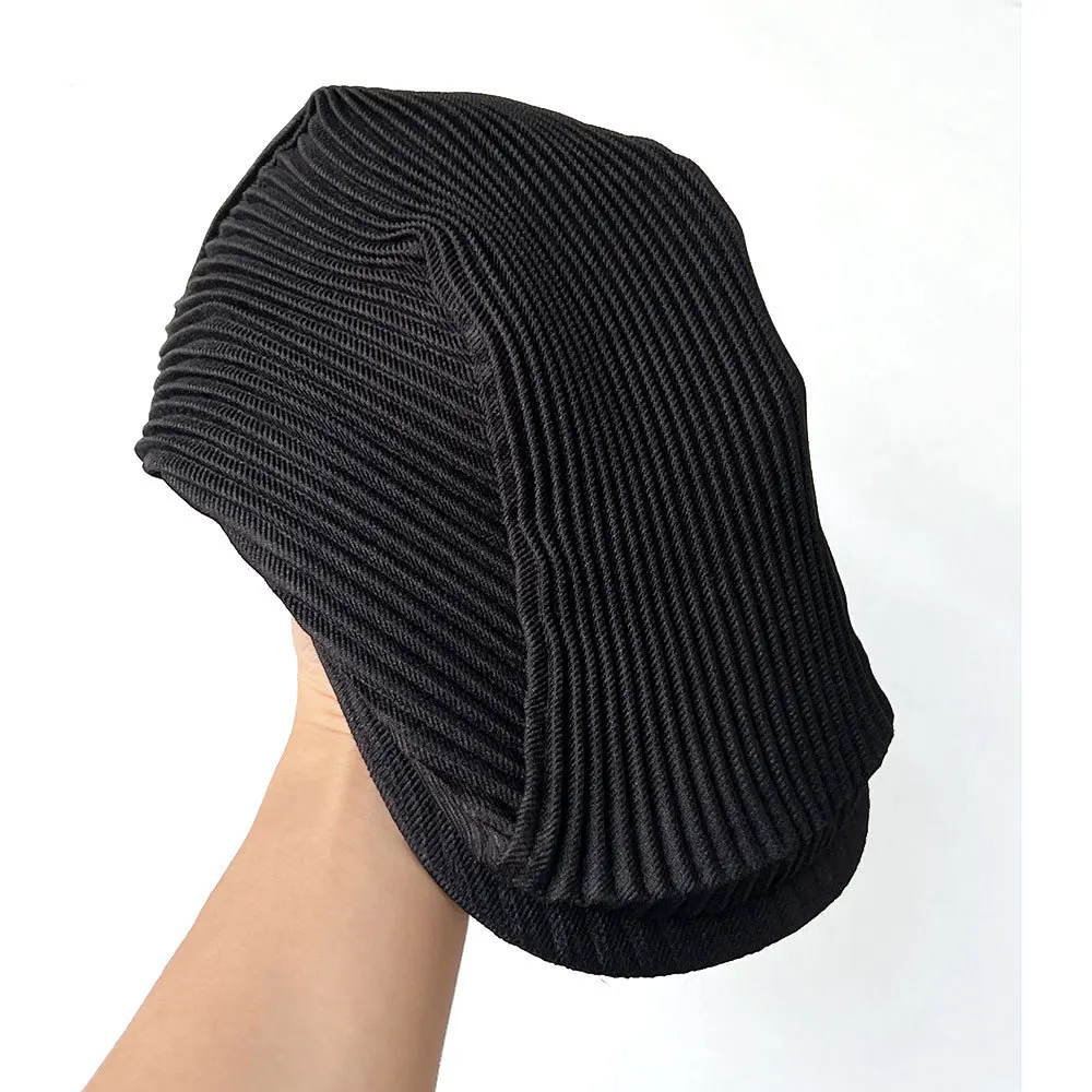 Miyake Spring and Summer Men's 2025 Fold Forward Hat Men's Retro Painter Hat Fold Fashion Versatile Literary Cap Men and Women