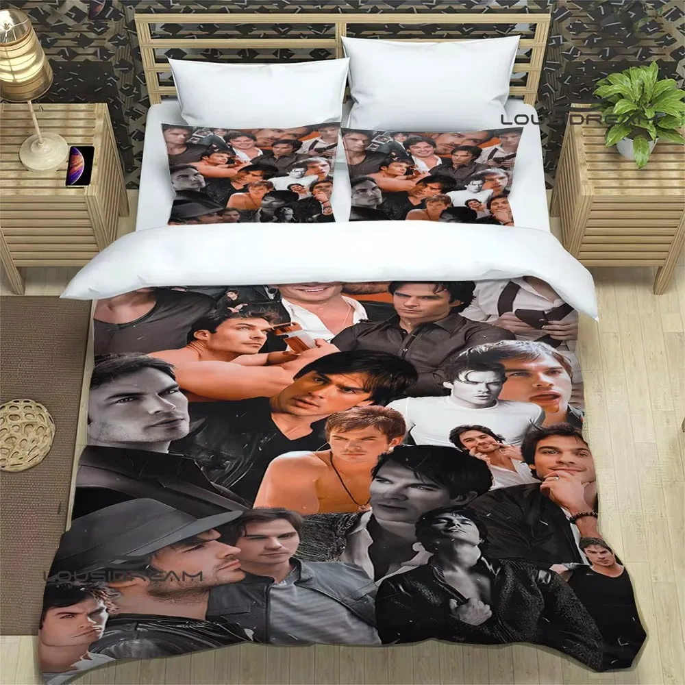 

The Vampire Diaries Damon salvatore Bedding Sets exquisite bed supplies set duvet cover bed comforter set bedding birthday gift