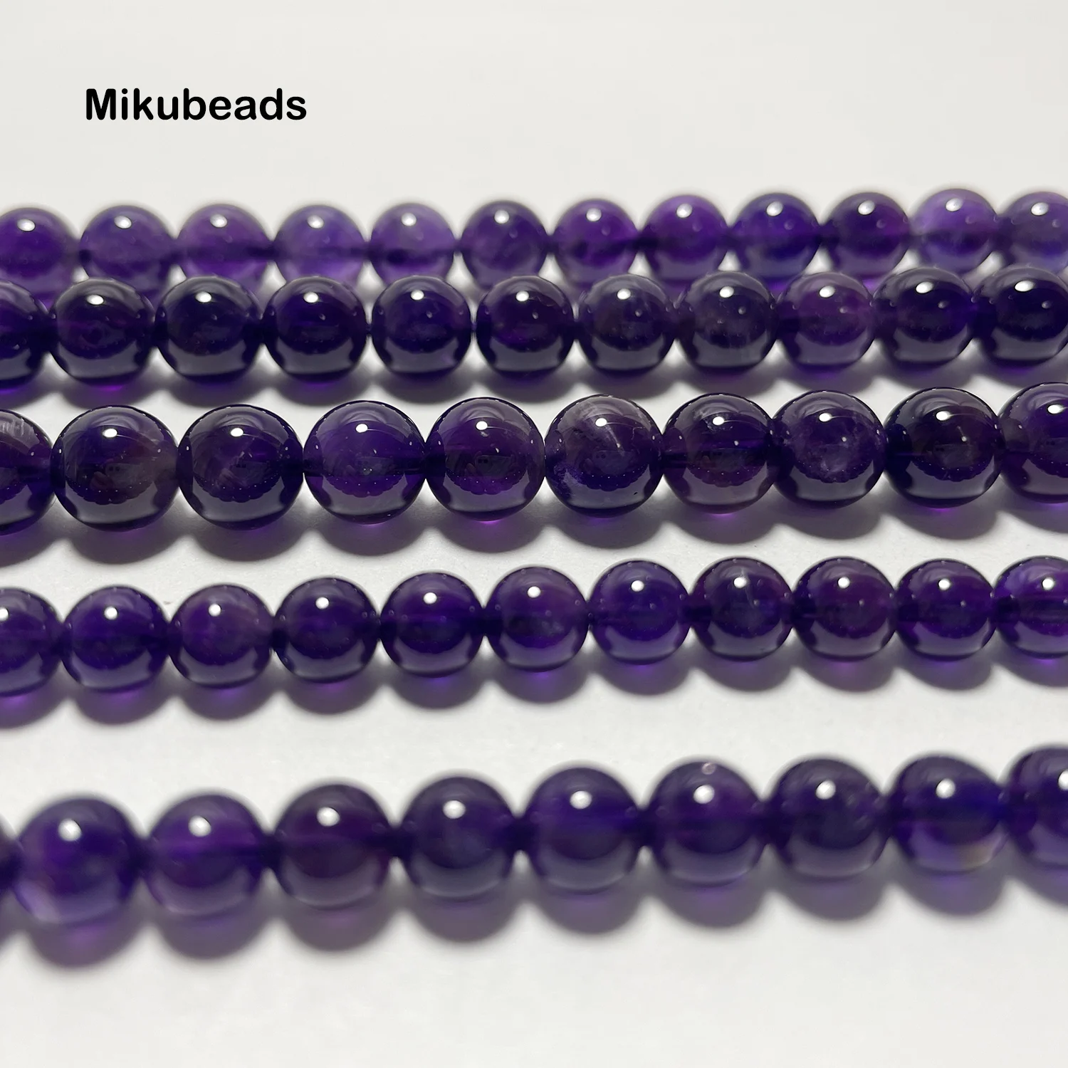 Wholesale Natural 6mm 8mm AA South Africa Amethyst Quartz Smooth Round Loose Beads For Making Jewelry DIY Necklace Bracelet