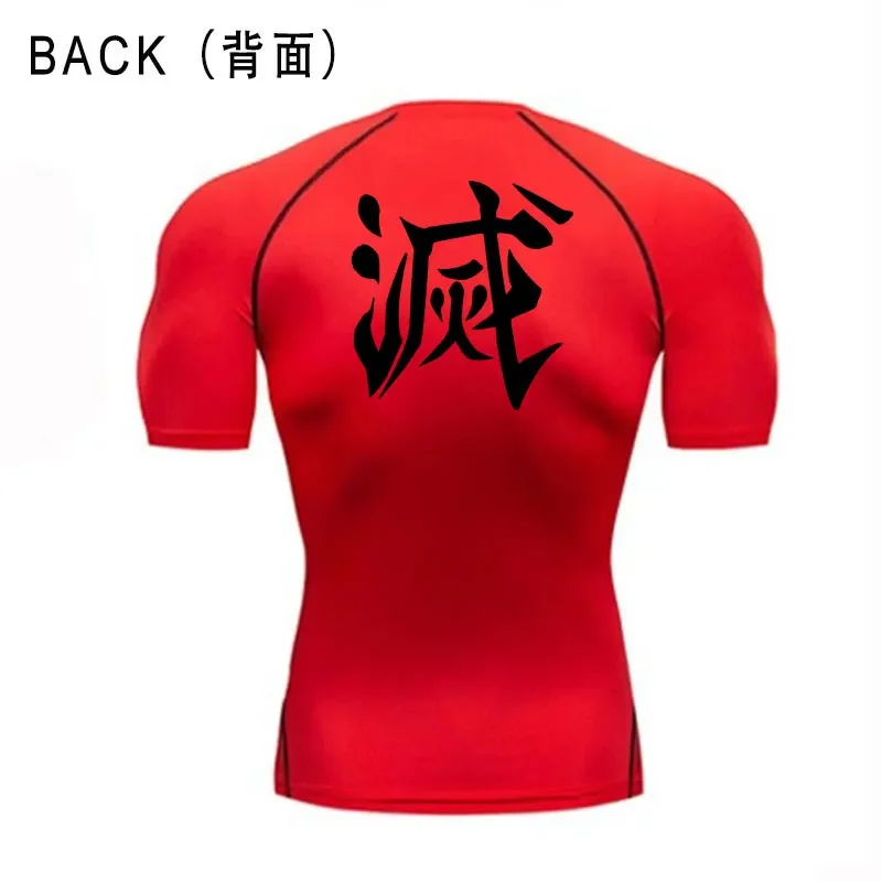 Anime Custom Compression Shirts Fitness Gym Running Men\'s Rashguard T-shirts Football Workout Bodybuilding Stretchy Clothing