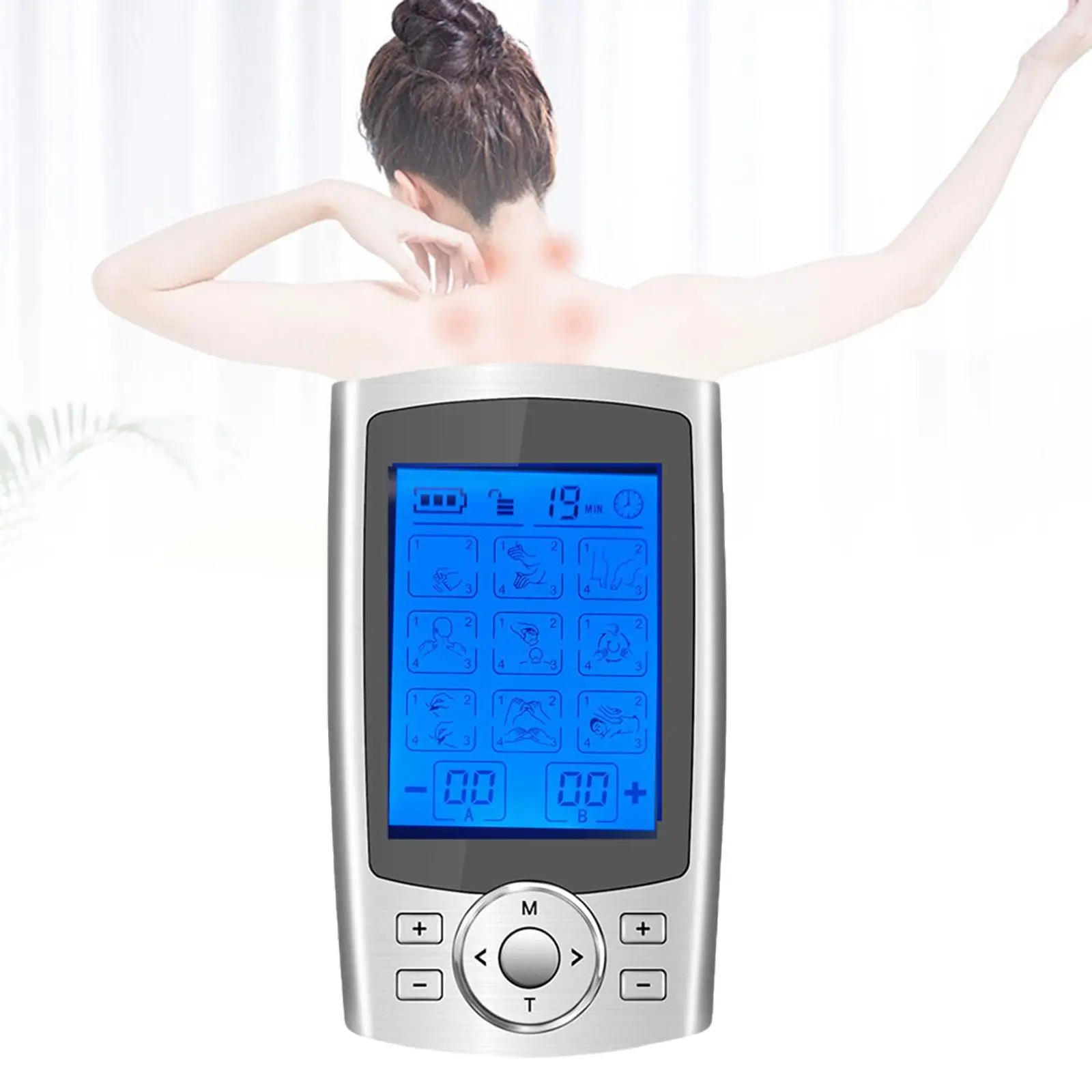 آلة تدليك الكتف مدلك إلكتروني مع الملحقات آلة تدليك الدفع نقطة الوخز مدلك ميريديان