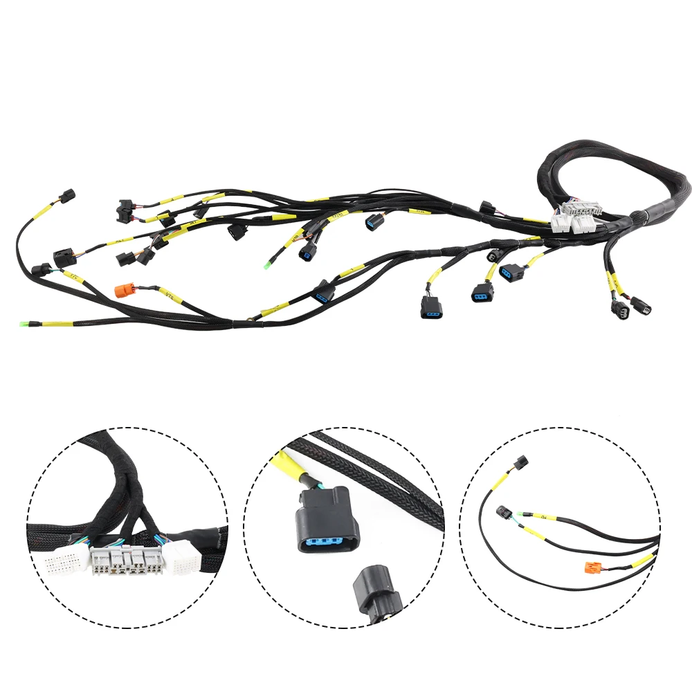

Engine Harness For Honda Acura Integra K-Swap RSX Type S K20 K24 K-Series Tucked ECH001-HA