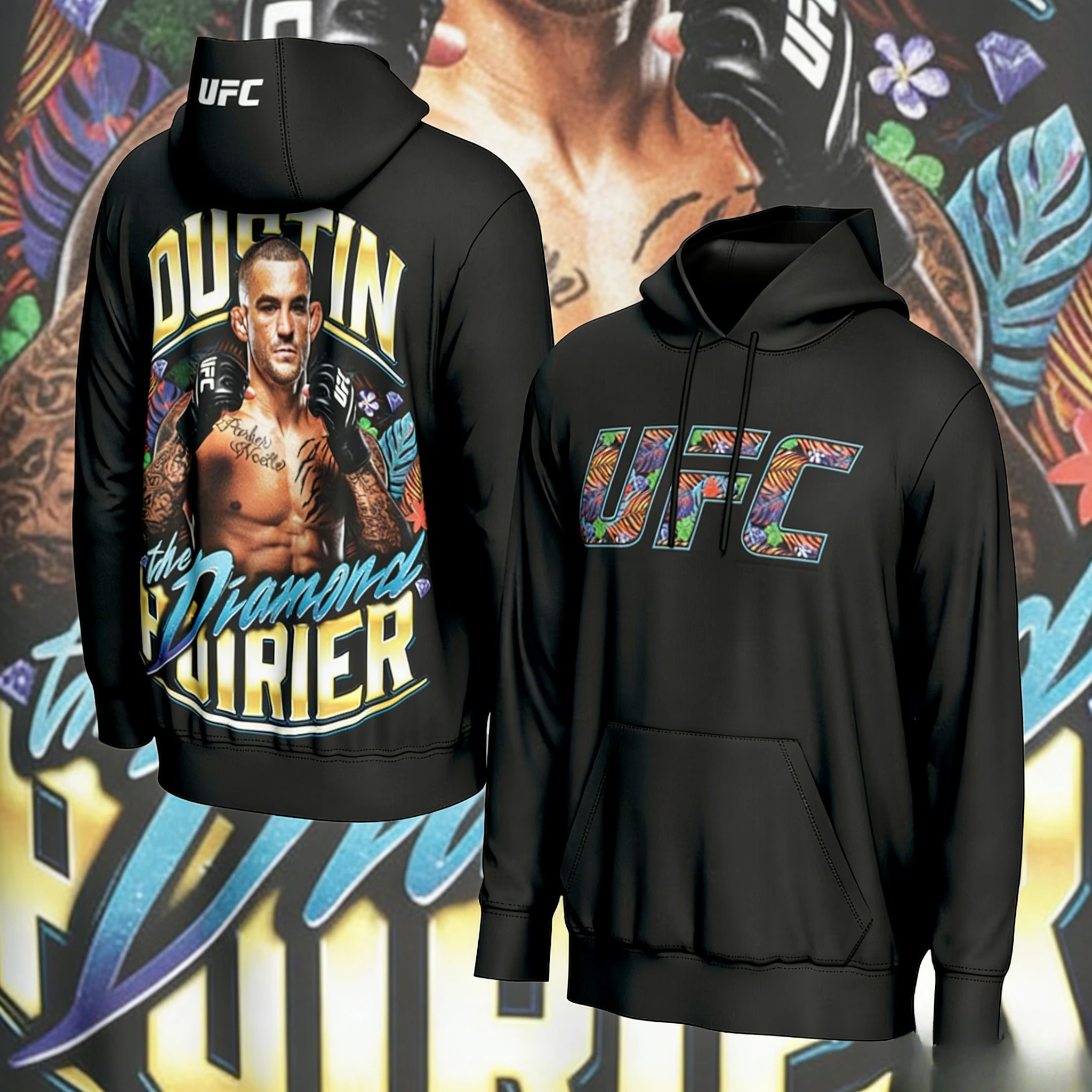 Męska i damska wygodna bluza UFC, bluza fitness, bluza ze 100% czystej bawełny na jesień i zimę 2025-26