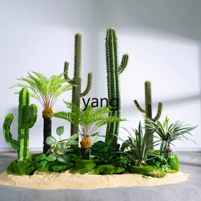 

LH large-scale simulated indoor landscaping green plants stairwell bionic tropical plant ornament