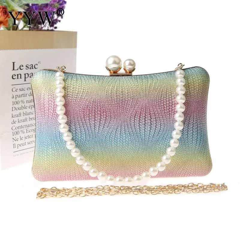 

Evening Clutch Bags Women 2023 Luxury Elegant Pearl Handle Handbags Ladies Bride Bridesmaid Wedding Party Crossbody Bags Purse