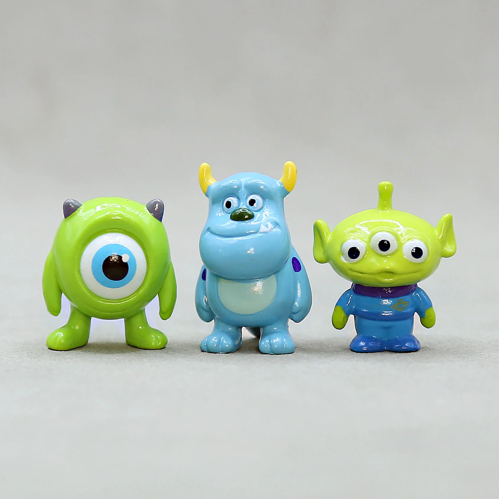 

1Set Mike Wazowski Toy Story MrQ Sulley Action Figures Dolls Desktop Decor Three-eyed Boy Hot Toys Car Ornaments Cake Decoration