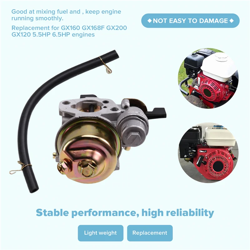 

Carburetor Replacement For Honda GX160 GX200 5.5HP 6.5HP 16100-ZH8-W61 W/Choke Lever Carb-AB52