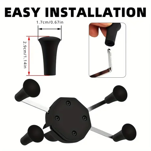 Imagen 2 del producto 4 unids/set tapa de goma para soporte de montaje x-grip Compatible con RAM bicicleta soporte de teléfono para motocicleta soporte de montaje de teléfono tapa