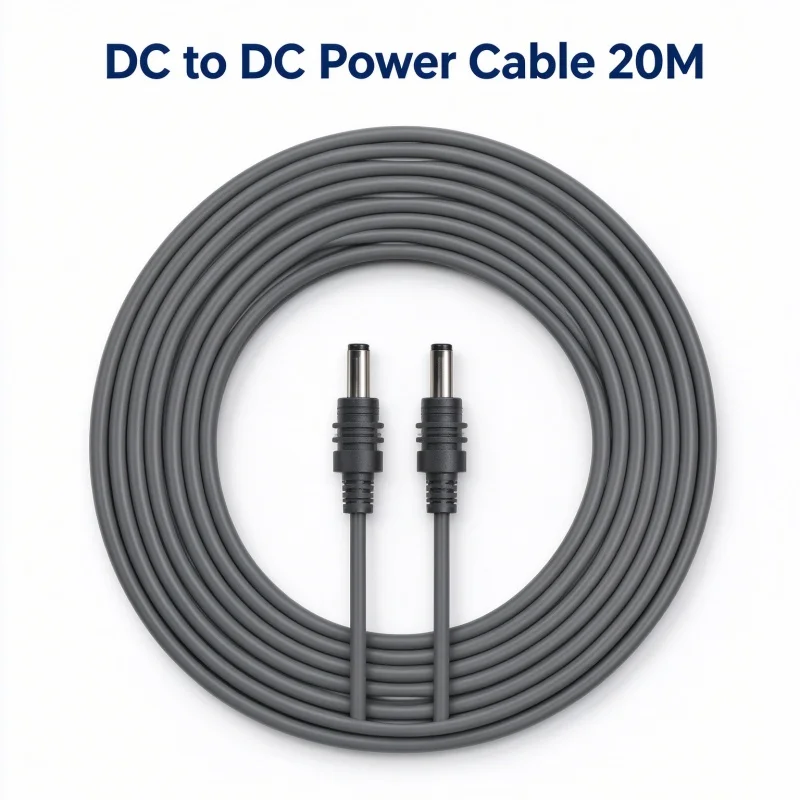 DC To DC PVC Power Cable 20M For Starlink Mini Waterproof DC Male To Male Cord Outdoor RV Camping Satellite Internet Power Suppl