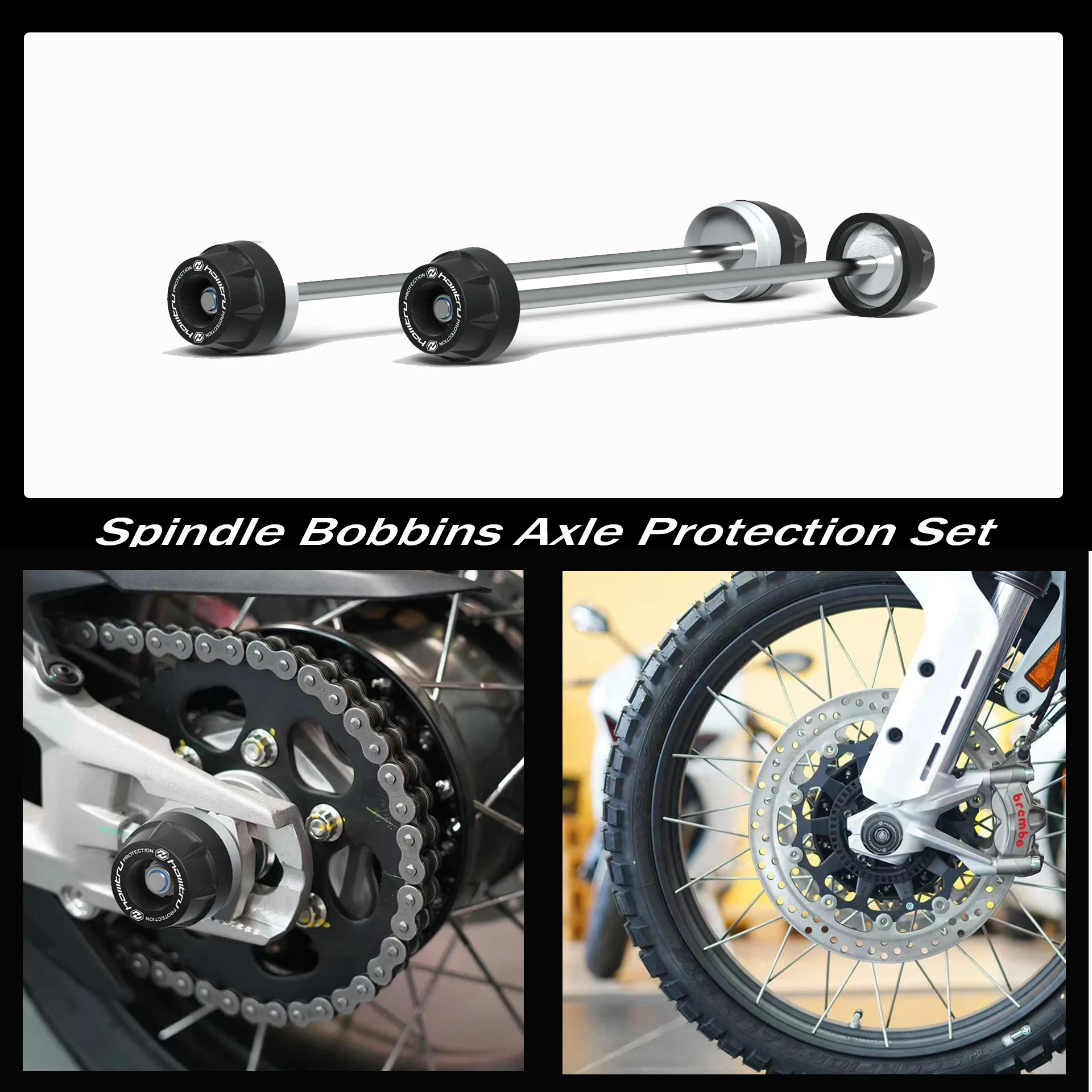 

for DUCATI Multistrada 1260 Enduro Pro / 950 S 2017-2021 Motorcycle Spindle Protection Axle Cover Set