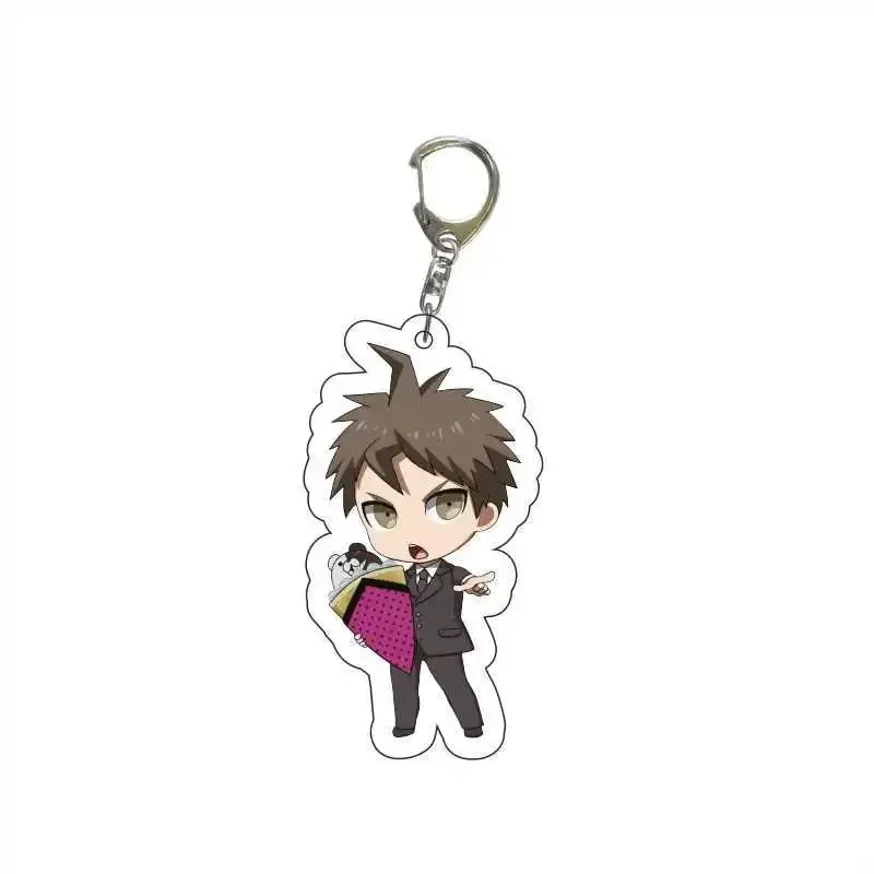 Anime Figure Akamatsu Kaede Saihara Syuichi Monokuma Key Ring Creative Acrylic Key Chain Creative Model Plate Decor Collection