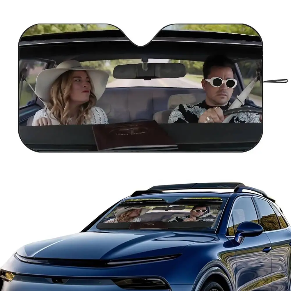 

1PC Movie S-Schitts Creek Car SunShade Windshield Foldable Three-layer Insulation Sunshade By Suction Cup Blocks UV Rays Sun