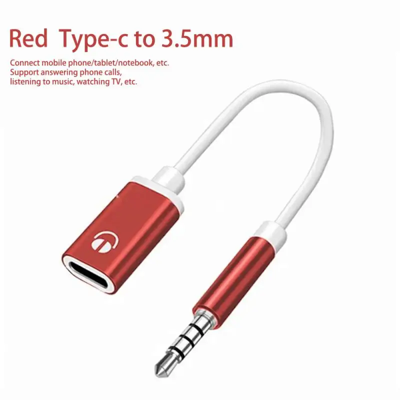 3.5mm Male Head To Type-C Female Head Converter 3.5mm Flat Head To Round Head Compatible With Durable And Reliable Audio Convers