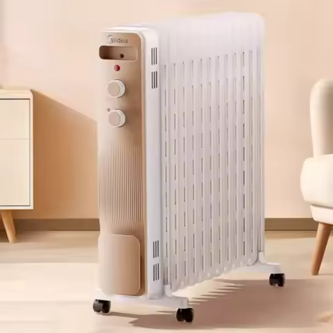 220V Efficient and Energy-25㎡ Saving Midea Electric Oil-Filled Heater for Home Living Room and Office Equipped with Humidifier