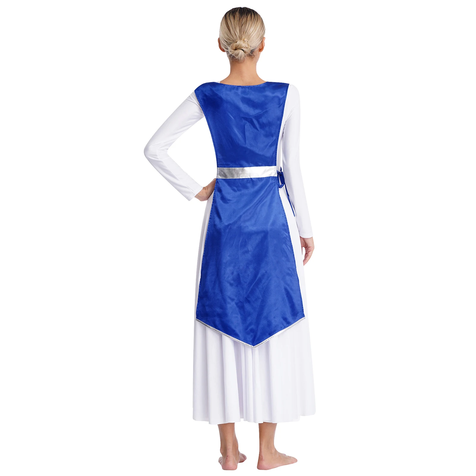 Robe de danse de ballet pour femmes, robe liturgique de louange lyrique, olympiques de danse de culte de chœur d'église, vêtements de danse de performance de salle de Rh