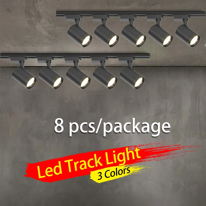 1set Led Track Licht Spot LED Schienen Licht 12W 20W 30W 40W Modernen Scheinwerfer Track beleuchtung Lampe Schiene 220V Für Home Shop Leuchte