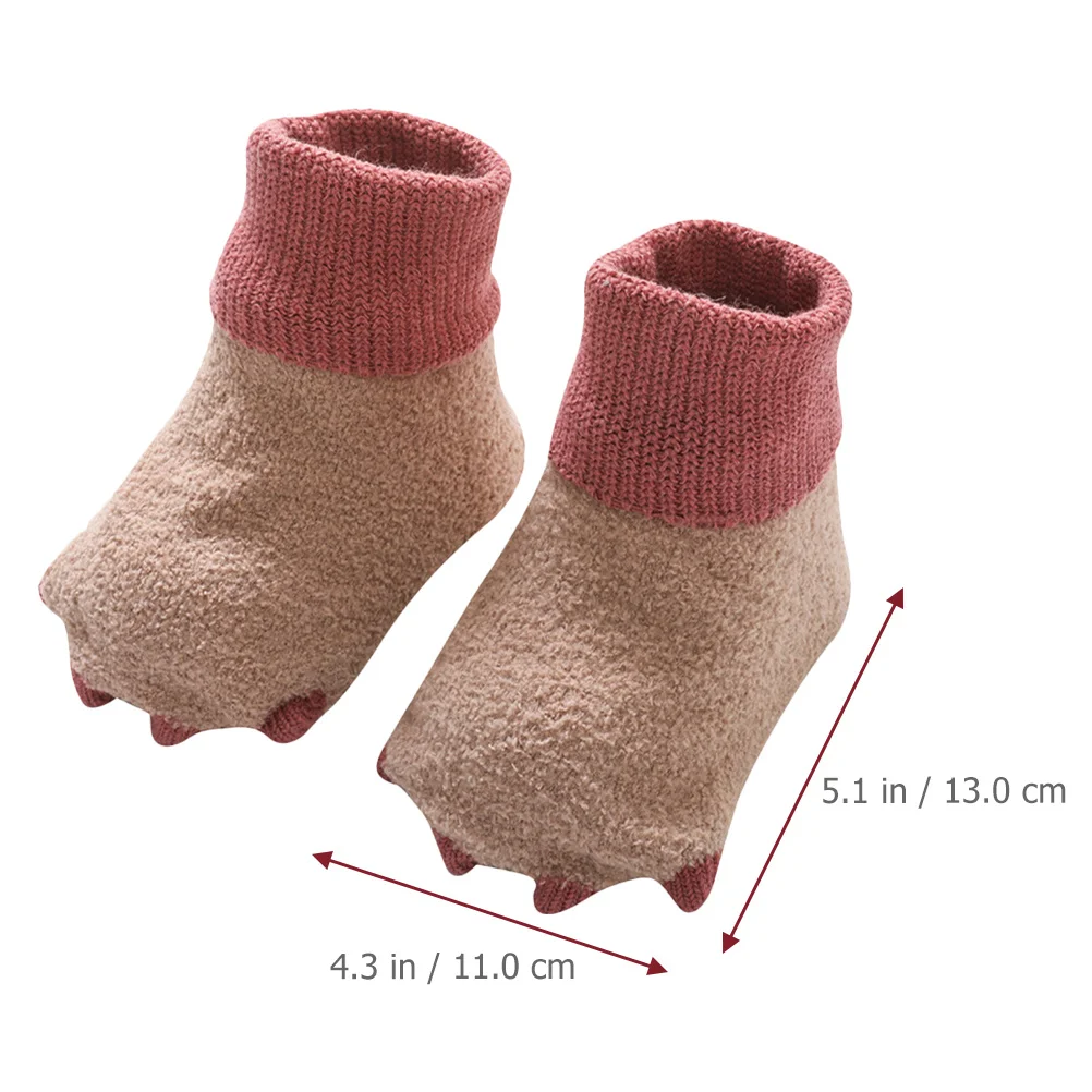 

1 Pair Baby Toddler Warm Thick Non Slip Floor Socks Ankle Cozy Breathable Stretchy For Girls Boys Winter Indoor Walking Anti