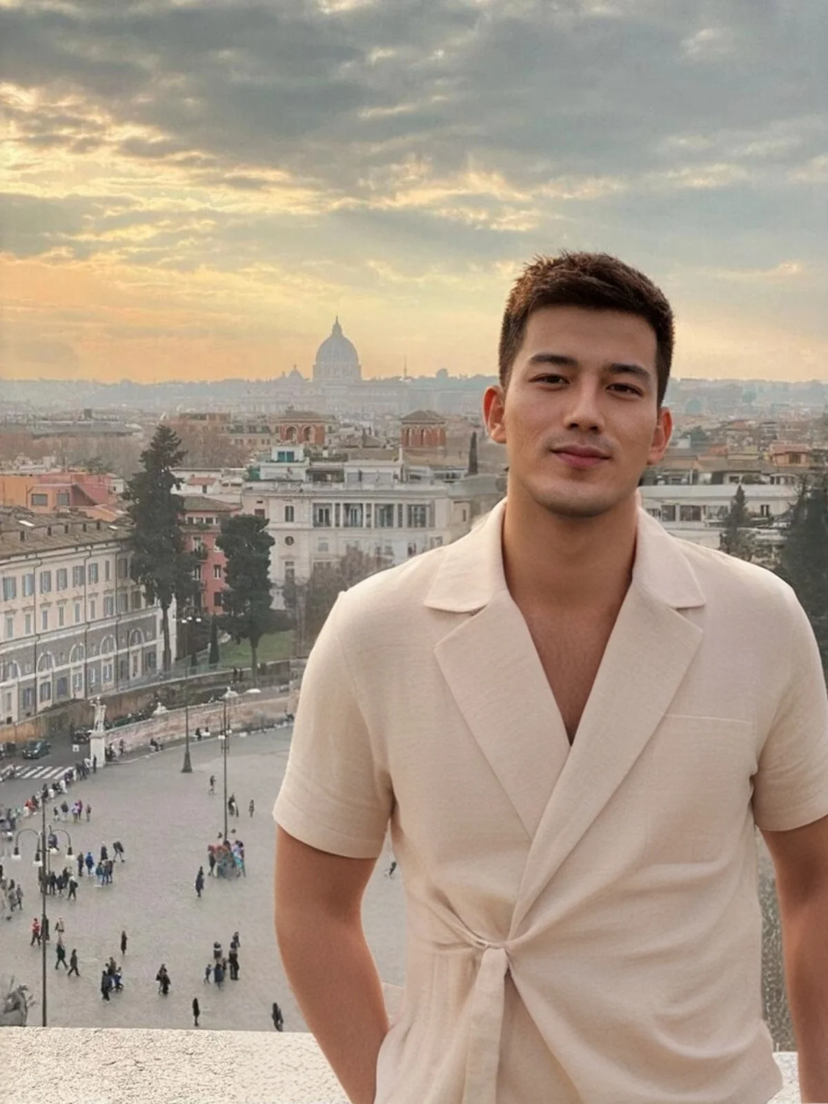 

Мужская однотонная рубашка, летняя новинка, свободный крой, с коротким рукавом, с воротником на завязках, большие размеры, повседневный топ из полиэфирного волокна