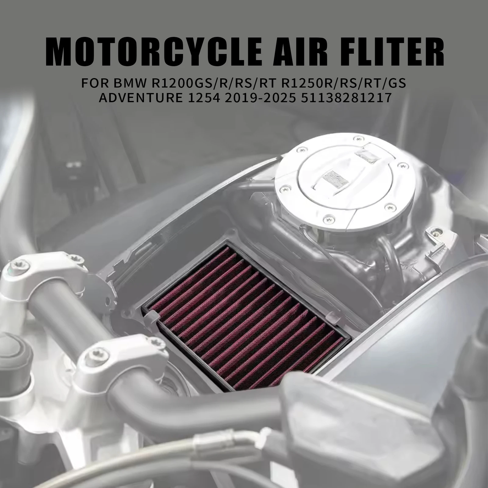 Motorcycle Air Filter High Flow High Density Intake Cleaner FOR BMW R Series R nine T R1200RT R1250RT R1200GS R1250GS Rally Car