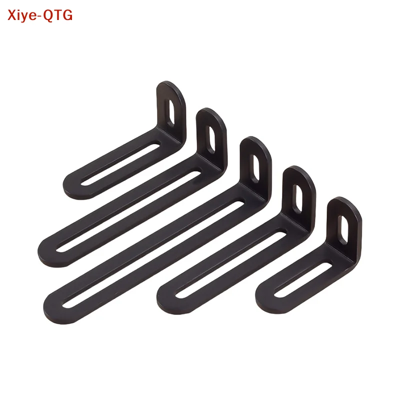 NEW Stainless Steel Adjustable Angle Code Long Hole Activity 90 ° Right Angle Furniture Fixer L-shaped Shelf Bracket Connector