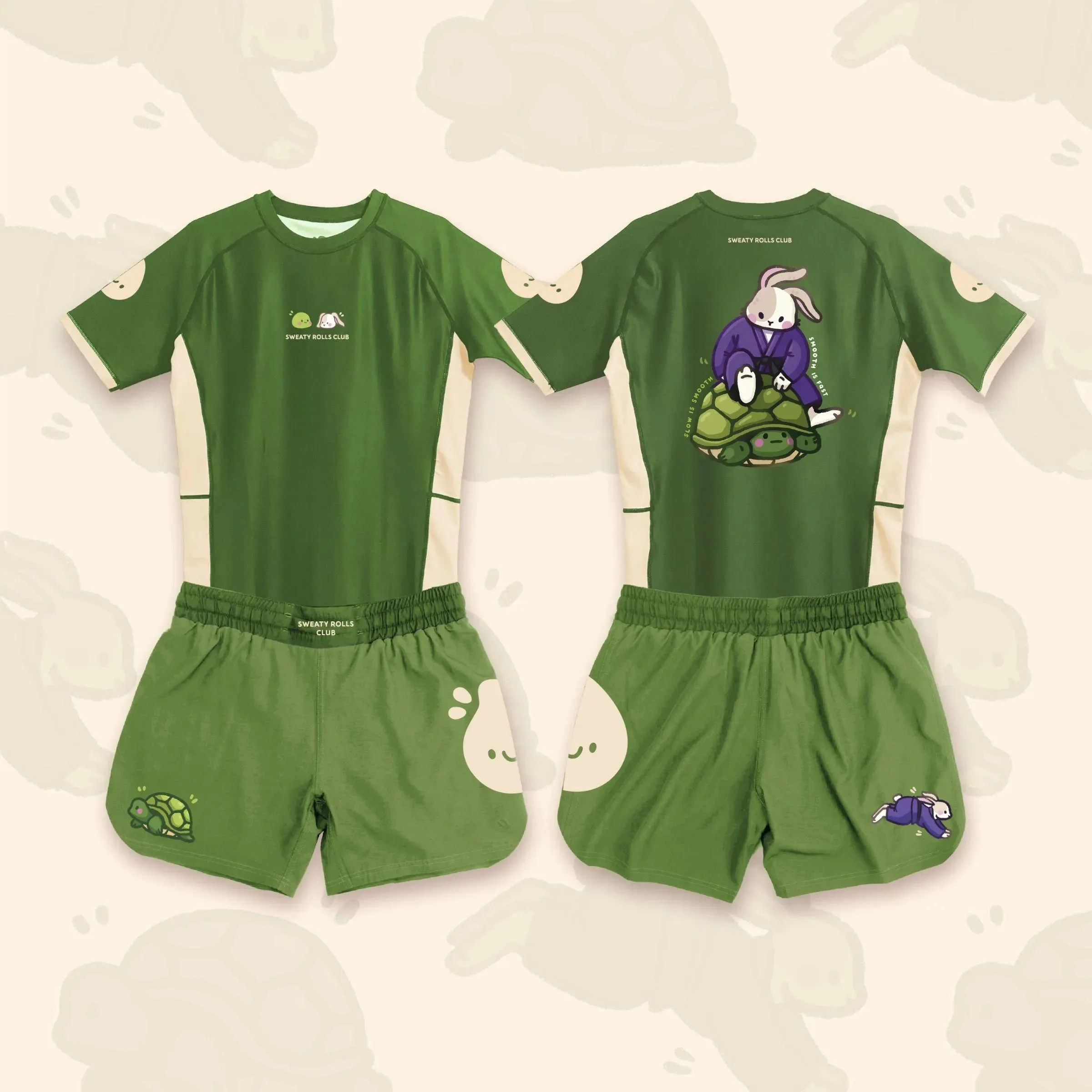 Funny Patterned Brazilian Jiu-Jitsu Tracksuit Suitable for Daily Training Match Quick-drying T Shirt Shorts Set Family Matching