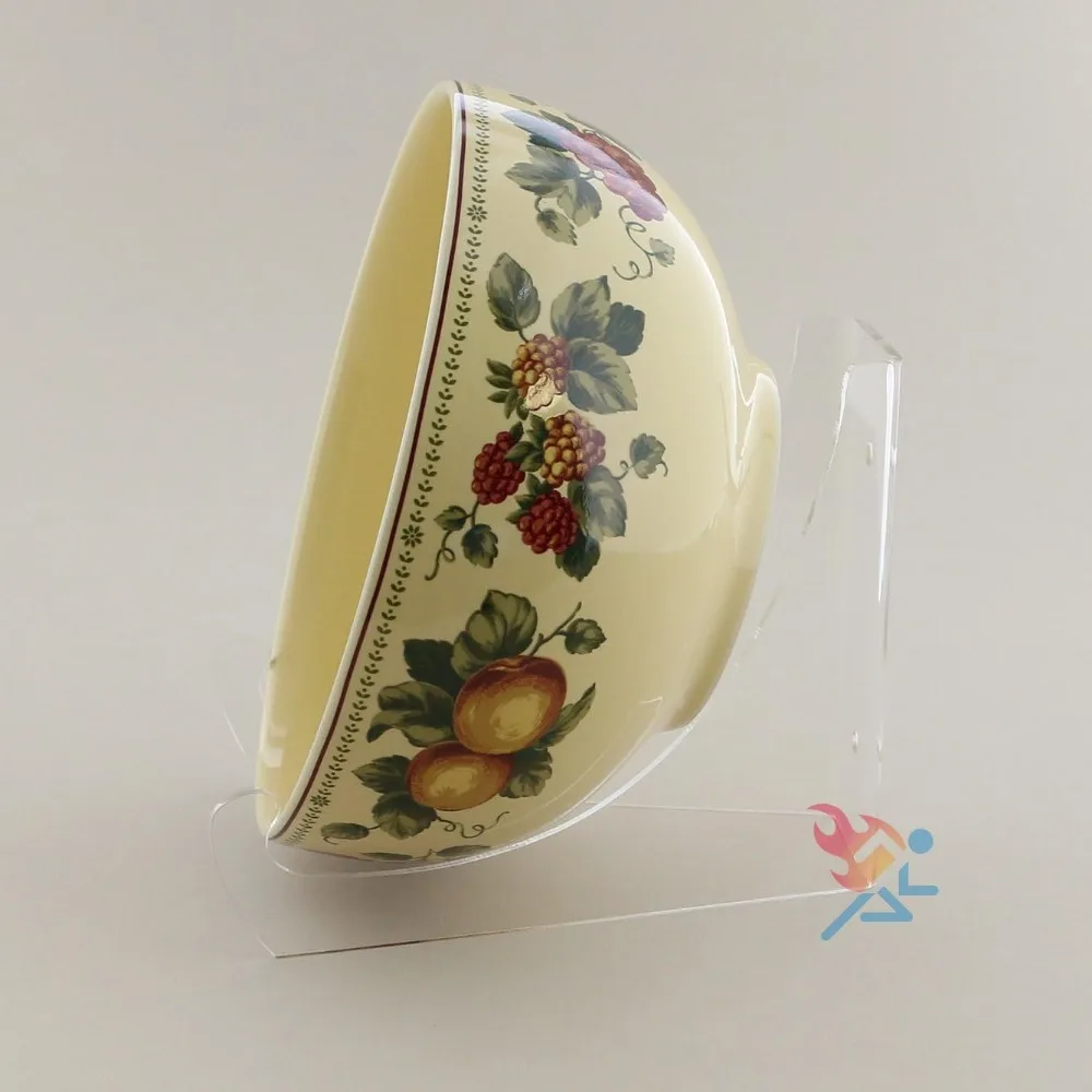 Soporte de exhibición de caballete de acrílico transparente de 4,5" para platos y cuencos de 5" - 8", cantidad: 1