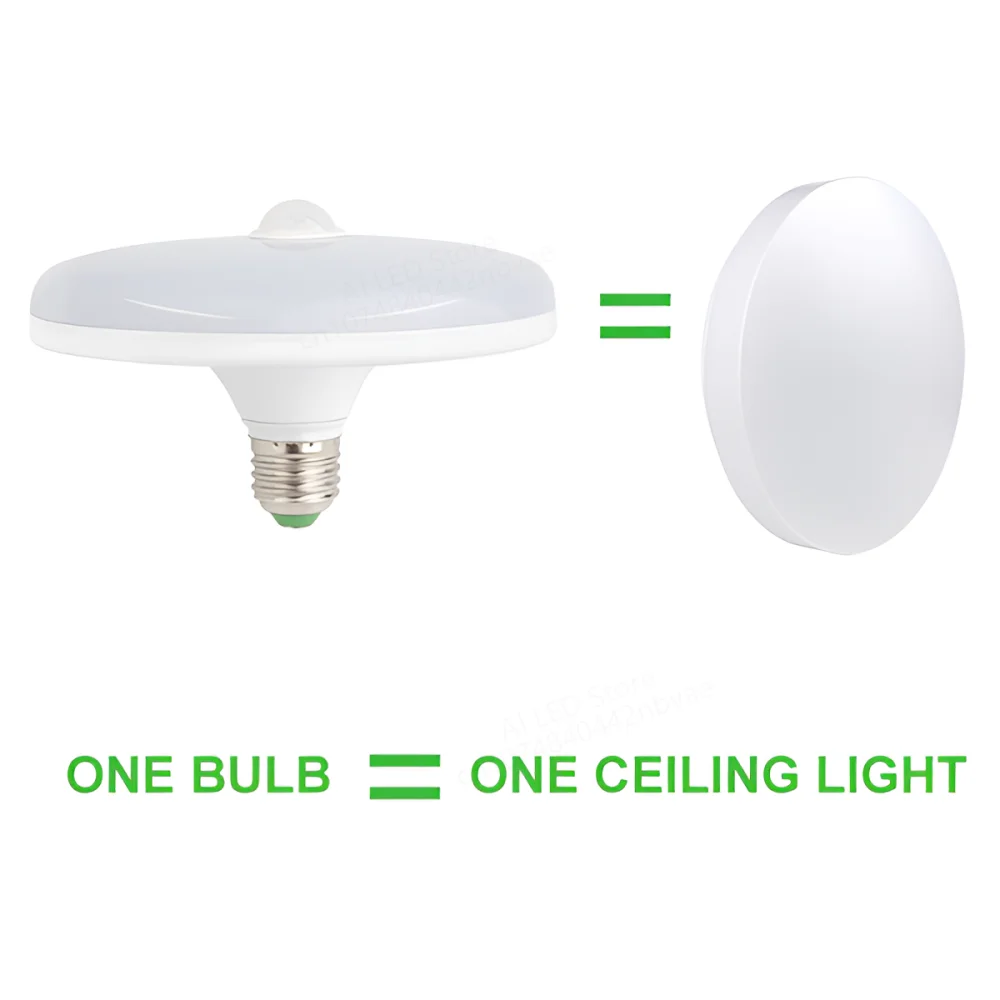 36w 50w led e27 ufo pir bewegungs sensor decken leuchten pir nachtlichts ensor wand lampen ac220v für smart home flur