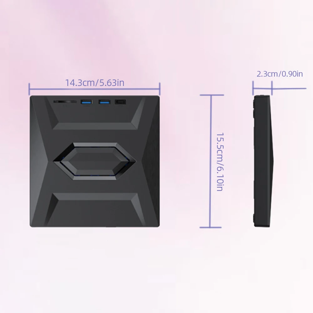 USB3.0 외부 CD DVD 드라이브(USB/Type-C 포트 포함) + SD/TF 5 In 1 드라이브 버너 레코더(Linux Windows XP/10/8/7 노트북 PC용)