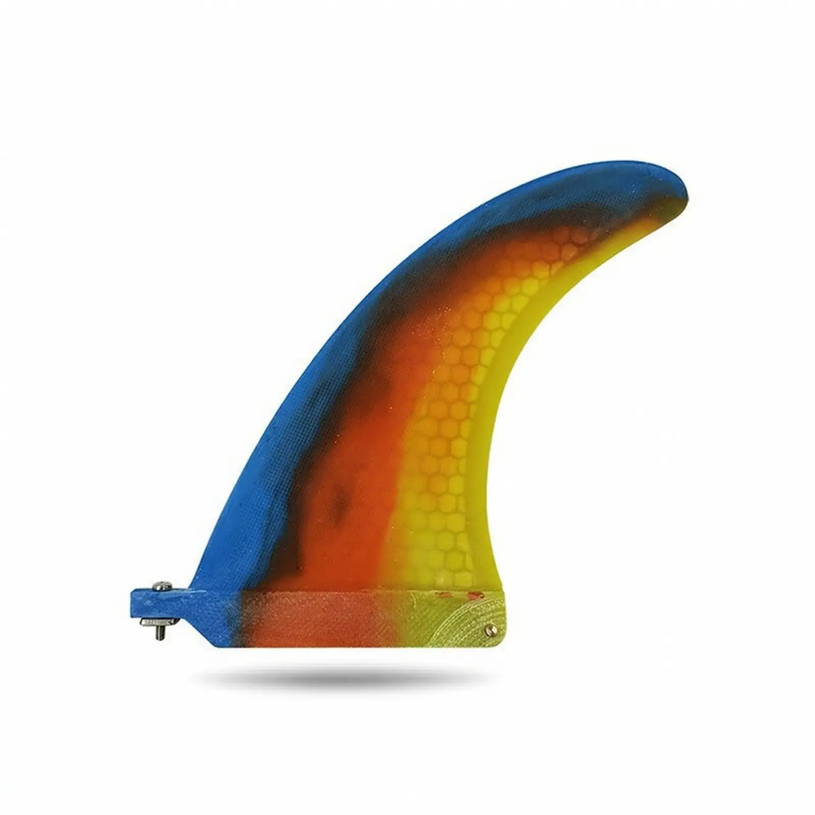 Surfboard Fin Replacement Tall Curved Fiberglass Single Fin with Pre Drilled Mounting Hardware for Surf Boards and Paddle Board