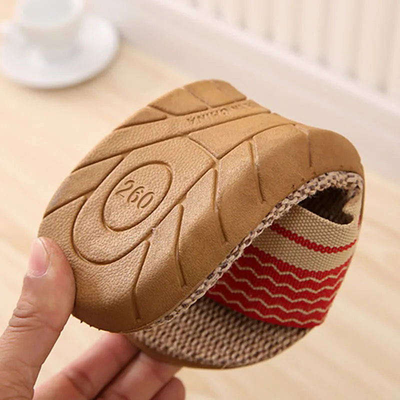 Flax Slippers Women 2022 Summer Household Slippers Indoor Floor Shoes Linen Home Shoes Bohemia Style Fashion Platform Sandals Y