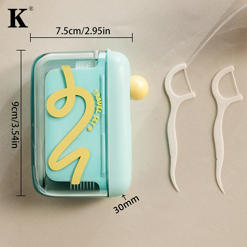 

Portable Carry-on Dental Floss Dispenser Containing Floss Dental Floss Storage Box Auto Refillable Oral Hygiene Care Floss Pick