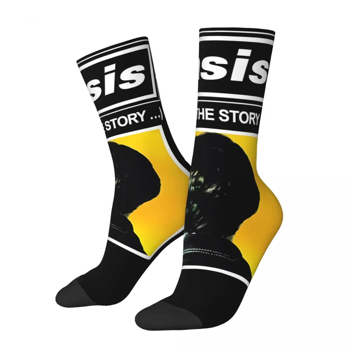 O-Oasis Rock 90's Band Leisure cosy Unisex Socks,Hiking Happy 3D printing Socks,Street Style Crazy Sock