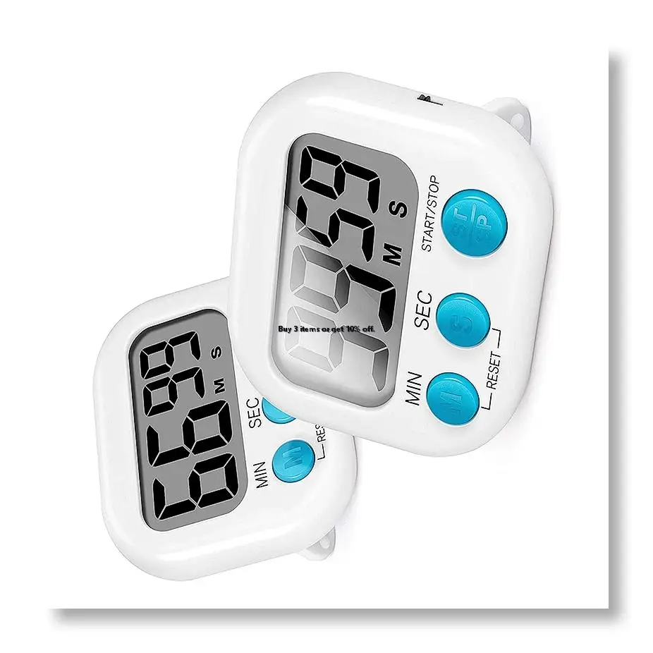 ✼2Pcs Kitchen Timer , Magnetic Digital Timers Loud Alarm Kitchen Timers for Upgrade Classroom Timer for Kids