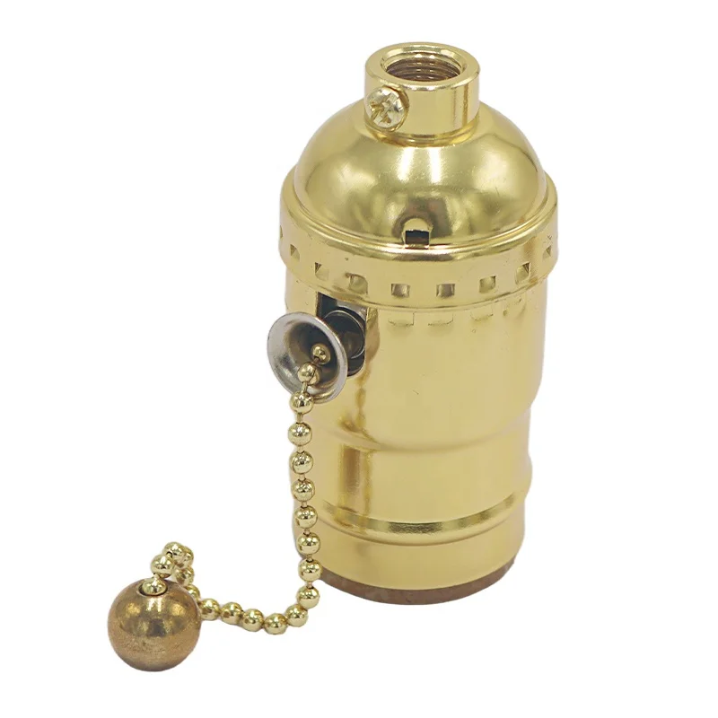 E26 lamp holder with zipper switch, zipper lamp holder, suitable for desk lamps, floor lamps and DIY projects