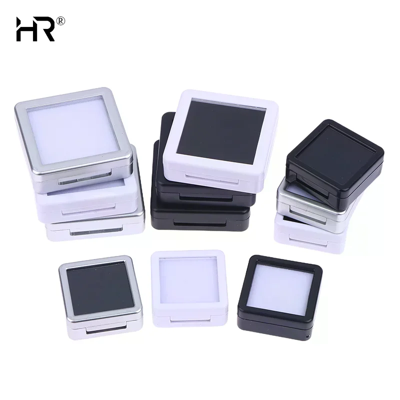 

Transparent Glass Top Lid Gem Jar Box Jewelry Gem Display Storage Show Case Tool Pendant Loose Diamond Gemstone Holder Container