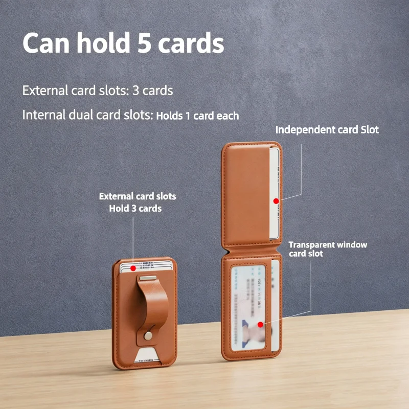 GITFOS MagSafe Card Holder Stand Wallet, 2in1 Magnetic Slim Wallet for iPhone 17/16/15/14/13/12, 7 Colors