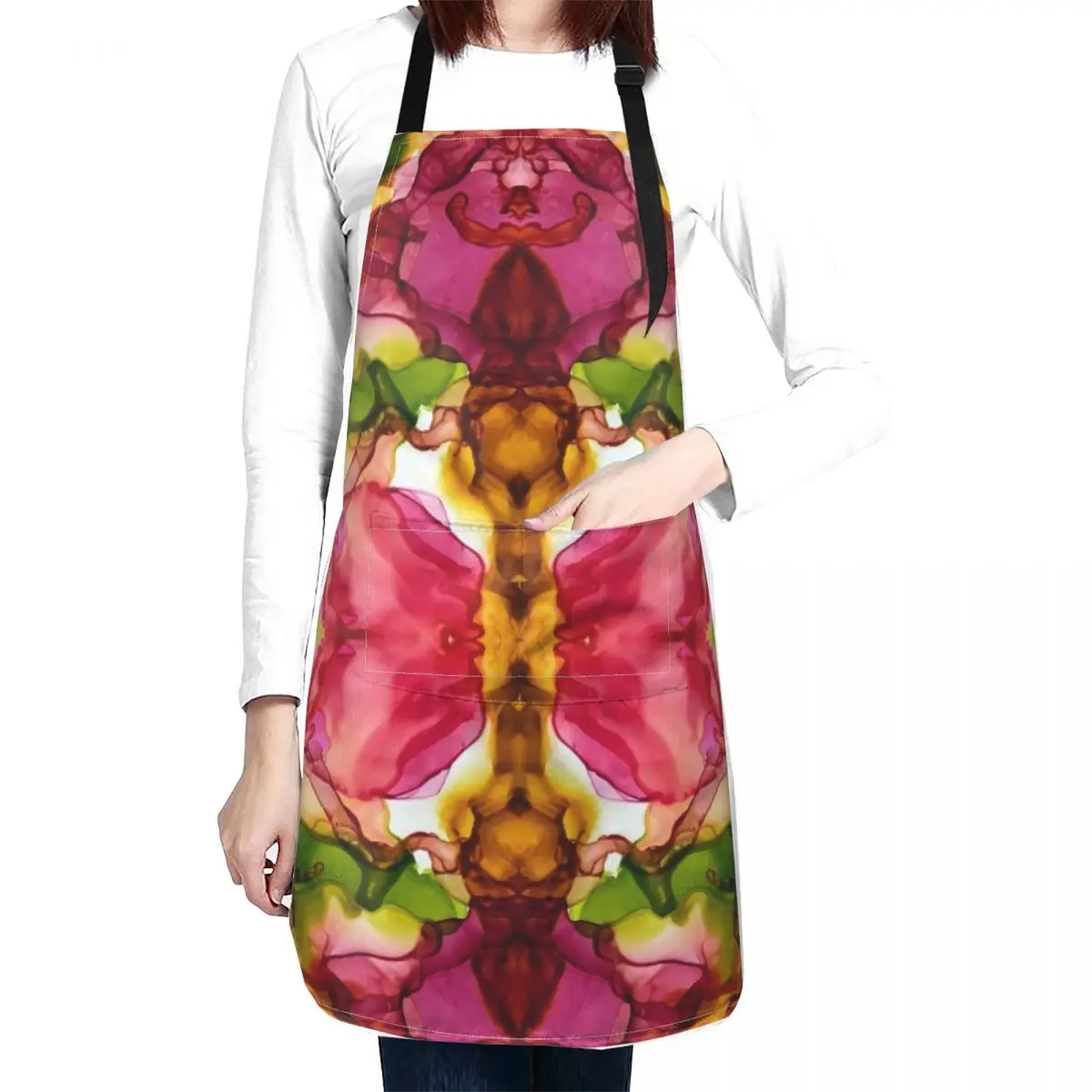 Sibling Butterflies Apron Dress Chef Uniform For Men for women with pocket Apron