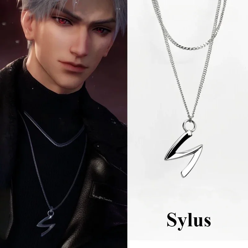 

New Love and Deepspace Sylus creative personalized anime character peripheral necklace exquisite trendy cartoon stacking pendant