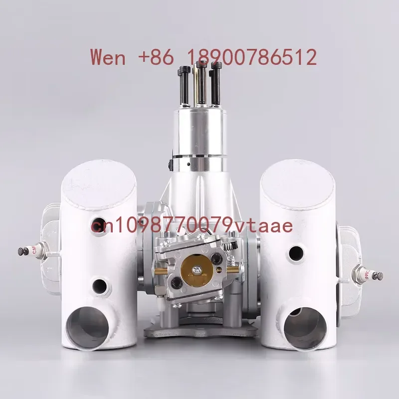 DLE120 Engine DLE 120 Model Two-cylinder Two-stroke Side Exhaust Natural Air-cooled Hand Start 120cc Displacement DLE
