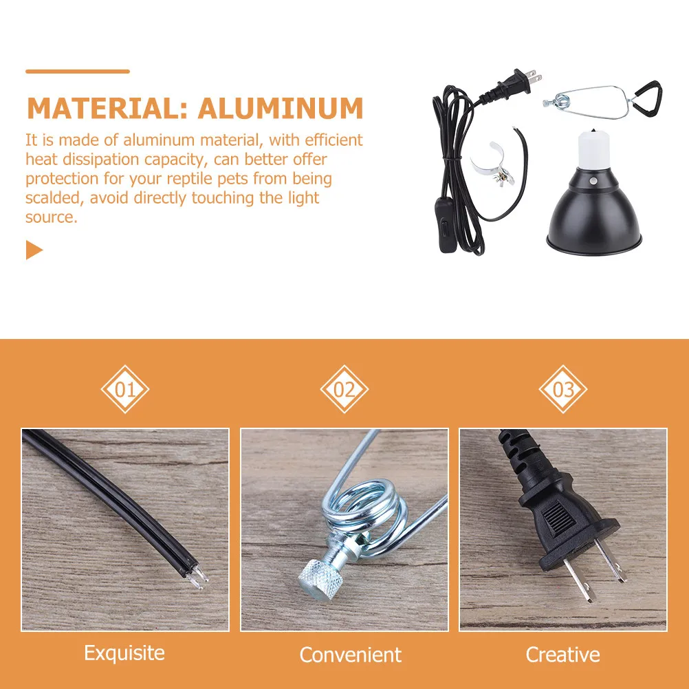 

Купольный светильник для рептилий 110В, алюминиевый, с теплоотводом, безопасный для черепах и других ползающих питомцев, с регулируемым углом наклона, рассеиватель света