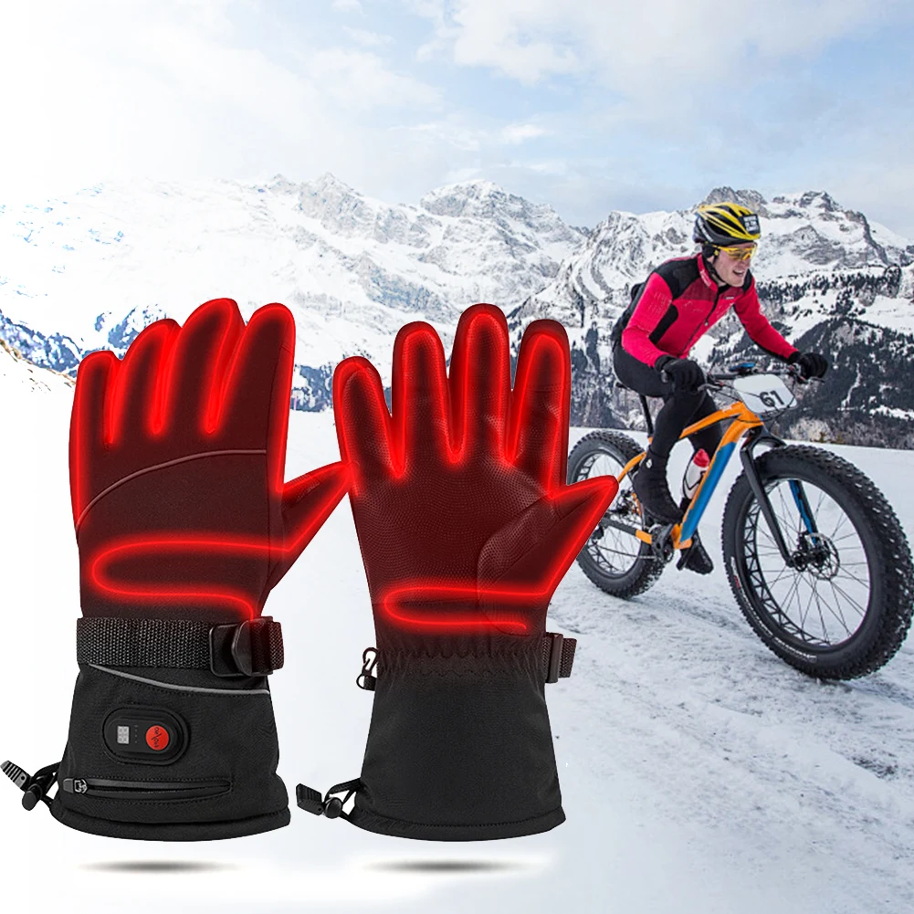 2/1pcs Men Women USB Winter Heated Gloves Hand Warmer Electric Motorcycle Gloves Touch Screen Snowboard Gloves for Outdoor