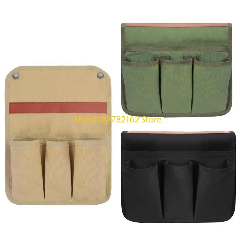 547B Wheelchair Side Bag, Armrest Bag with 4 Pocket Hanging Tote for Outdoor
