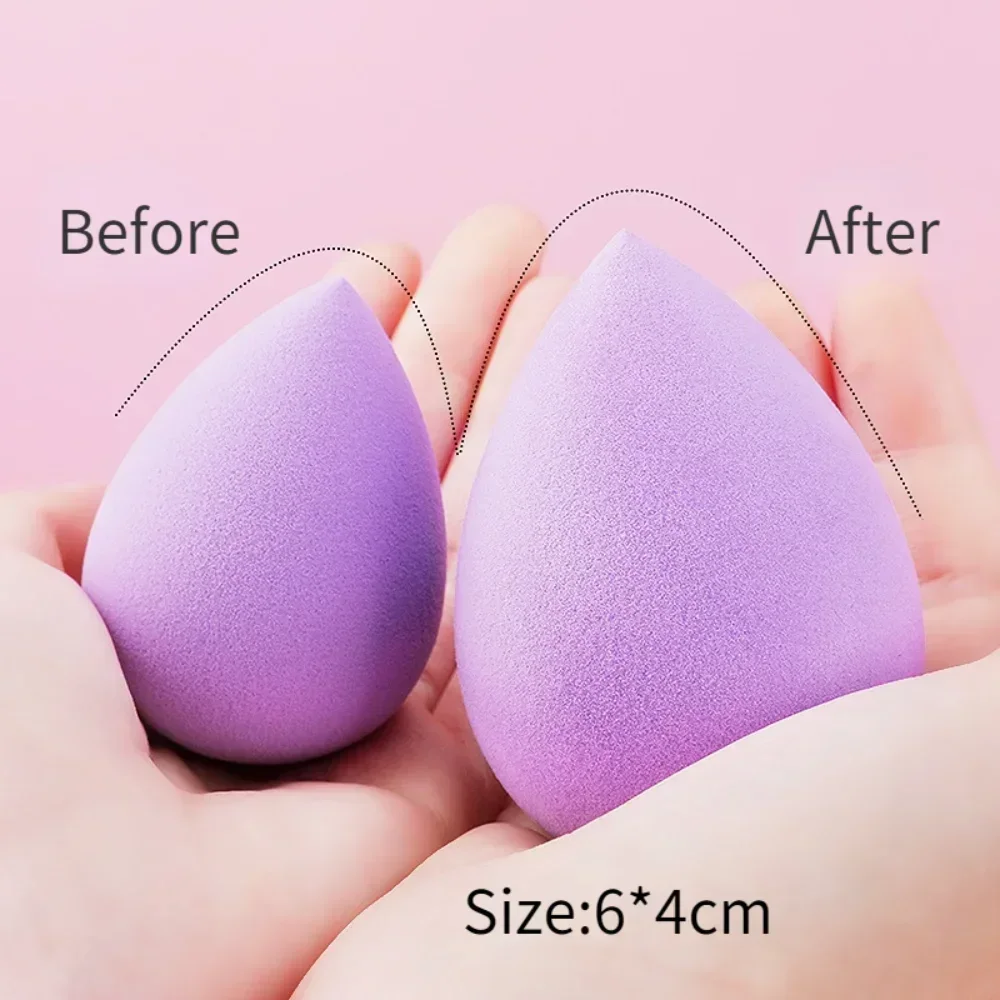 1-4pcs Transparent Cosmetic Puff Organizer Holder Makeup Powder Puff Empty Egg-shaped Frame Beauty Cosmetic Sponge Storage Box