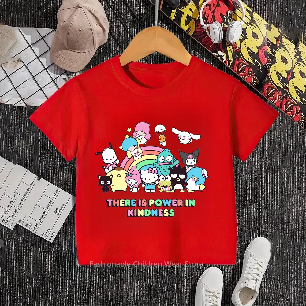 Hello Kittiest Summer Delights Kawaiiest Tees for Boys and Girls Students Trendiest Japanese Anime Prints Super Casual Fashion