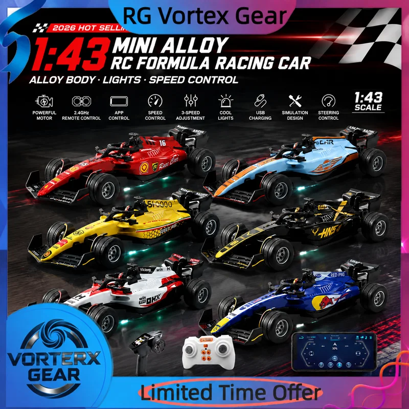 【In Stock】Hot 1/43 Mini Formula Racing 2.4g Alloy Entry Level Drifting Of Racing Car Models Car Remote Control Car Toys Gift
